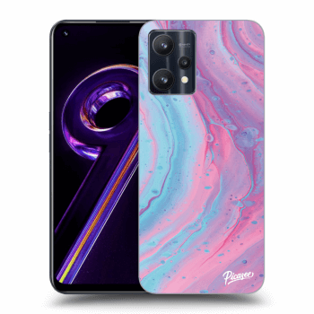 Picasee Realme 9 Pro 5G Hülle - Schwarzes Silikon - Pink liquid