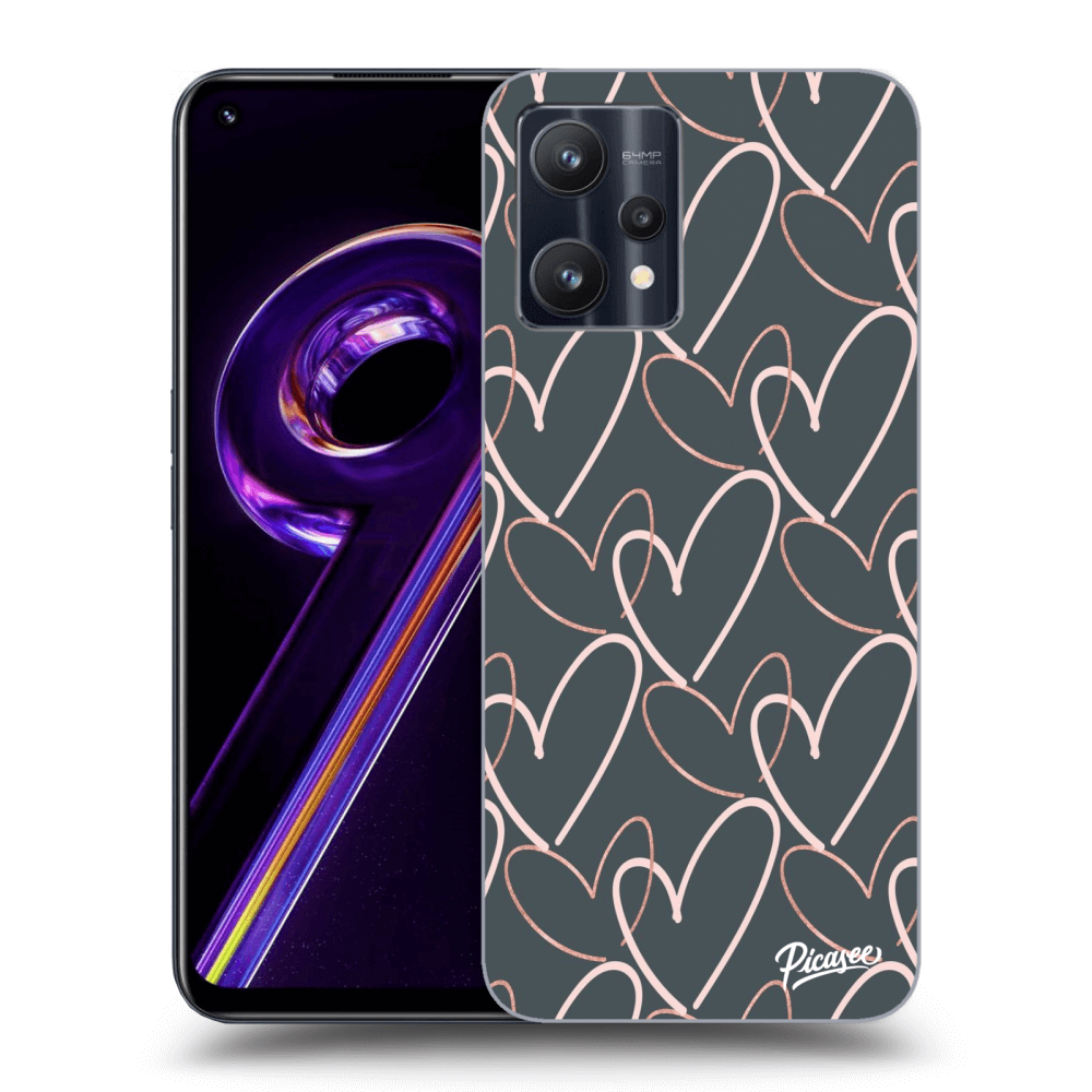 Picasee Realme 9 Pro 5G Hülle - Schwarzes Silikon - Lots of love