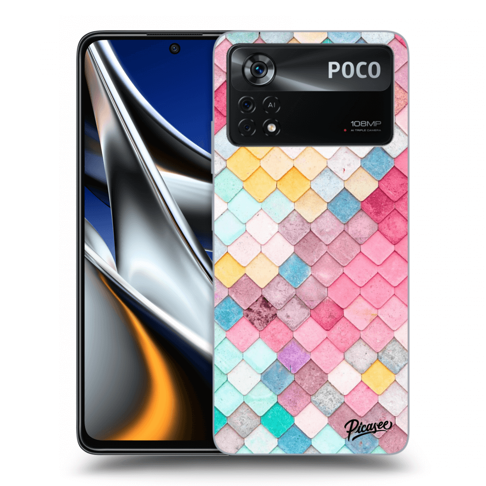Picasee Xiaomi Poco X4 Pro 5G Hülle - Transparentes Silikon - Colorful roof