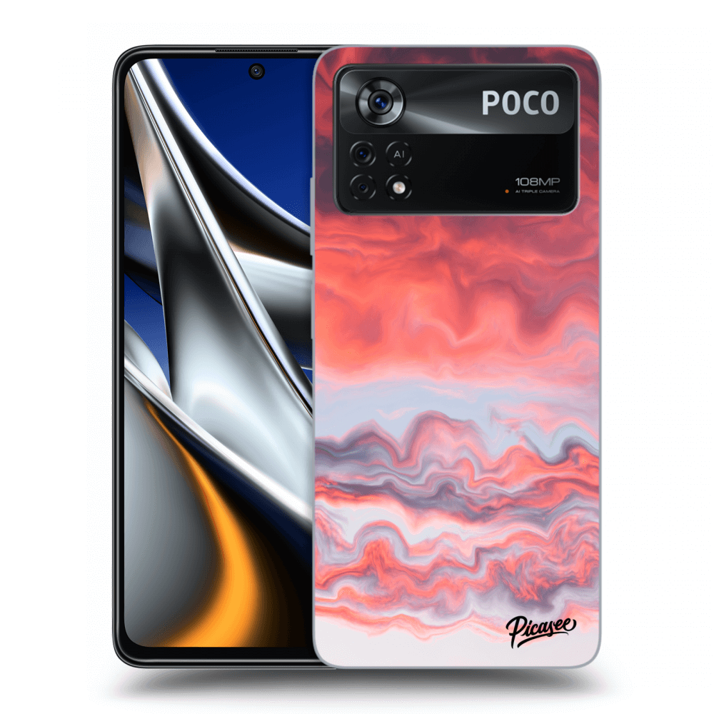 Picasee Xiaomi Poco X4 Pro 5G Hülle - Transparentes Silikon - Sunset