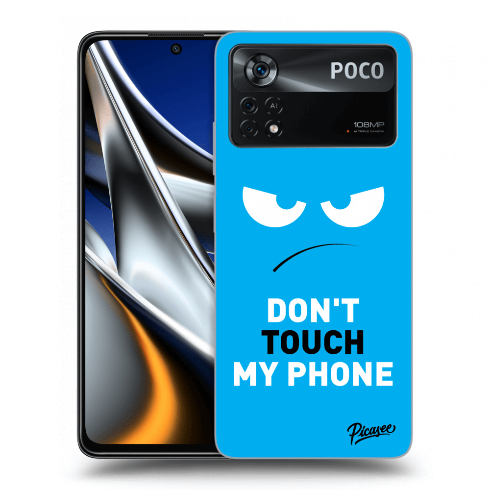 Picasee Xiaomi Poco X4 Pro 5G Hülle - Transparentes Silikon - Angry Eyes - Blue