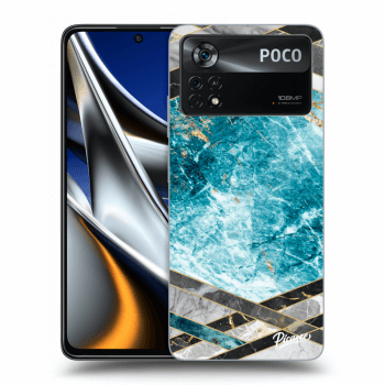 Hülle für Xiaomi Poco X4 Pro 5G - Blue geometry