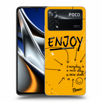 Picasee Xiaomi Poco X4 Pro 5G Hülle - Transparentes Silikon - Enjoy