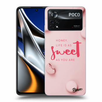 Picasee Xiaomi Poco X4 Pro 5G Hülle - Schwarzes Silikon - Life is as sweet as you are