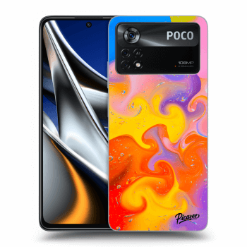 Picasee Xiaomi Poco X4 Pro 5G Hülle - Schwarzes Silikon - Bubbles