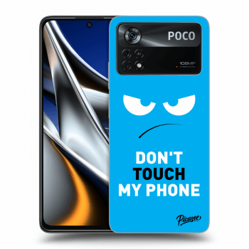 Picasee Xiaomi Poco X4 Pro 5G Hülle - Schwarzes Silikon - Angry Eyes - Blue