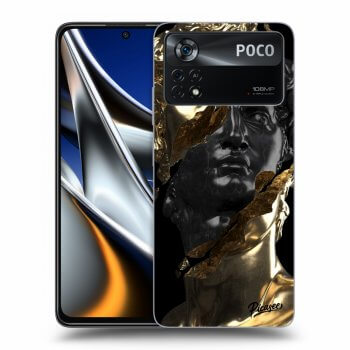 Picasee Xiaomi Poco X4 Pro 5G Hülle - Schwarzes Silikon - Gold - Black