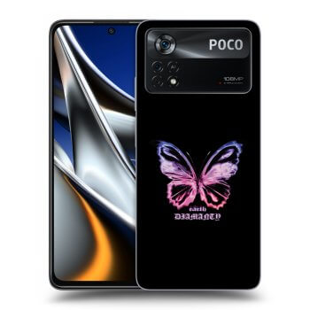 Picasee Xiaomi Poco X4 Pro 5G Hülle - Schwarzes Silikon - Diamanty Purple