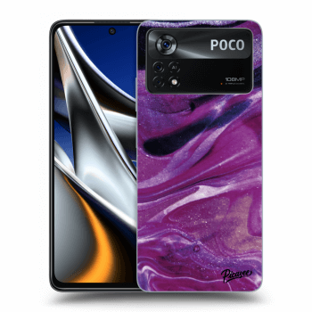 Hülle für Xiaomi Poco X4 Pro 5G - Purple glitter