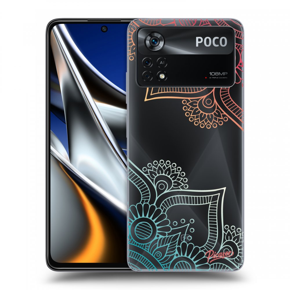 Picasee Xiaomi Poco X4 Pro 5G Hülle - Transparentes Silikon - Flowers pattern