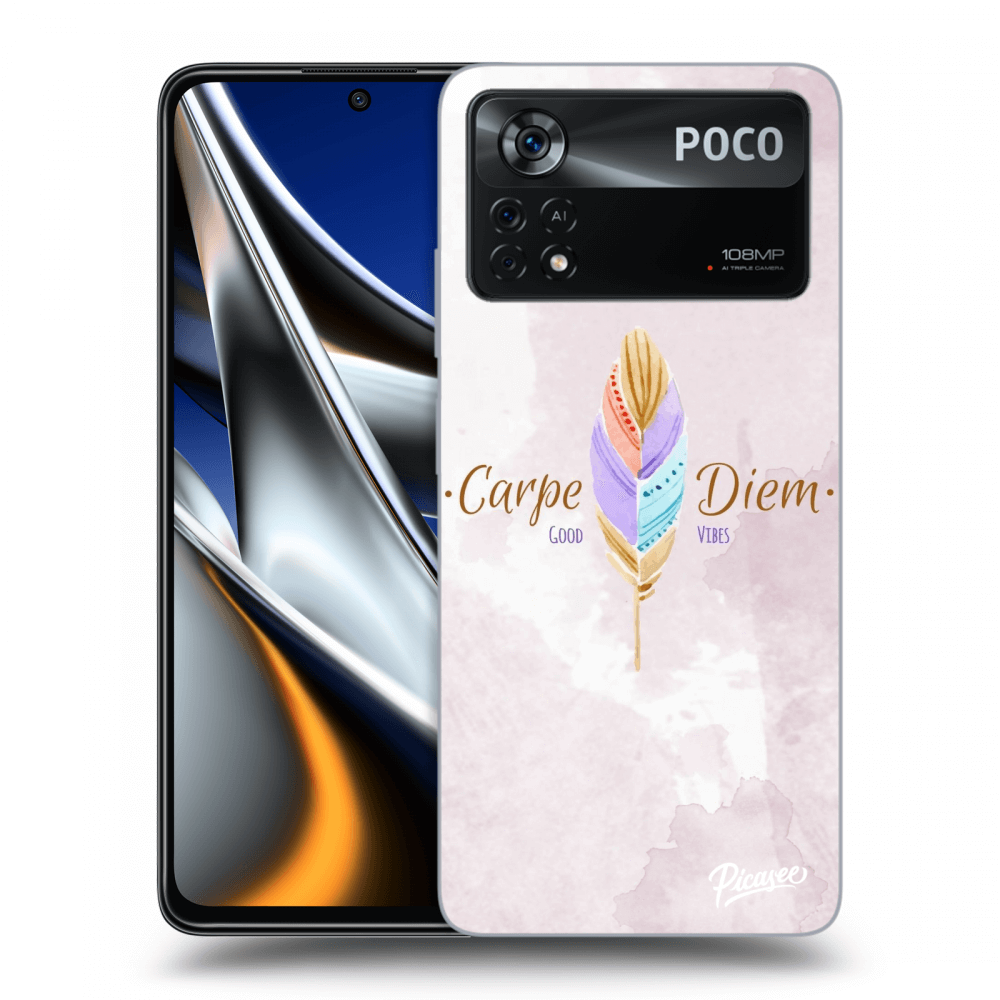 Picasee Xiaomi Poco X4 Pro 5G Hülle - Transparentes Silikon - Carpe Diem