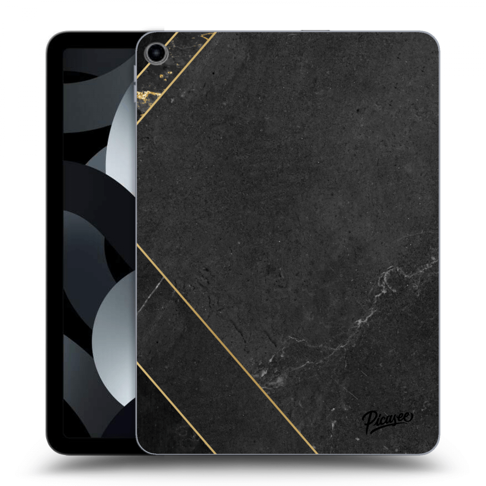 Picasee transparente Silikonhülle für Apple iPad Air 5 10.9" 2022 - Black tile