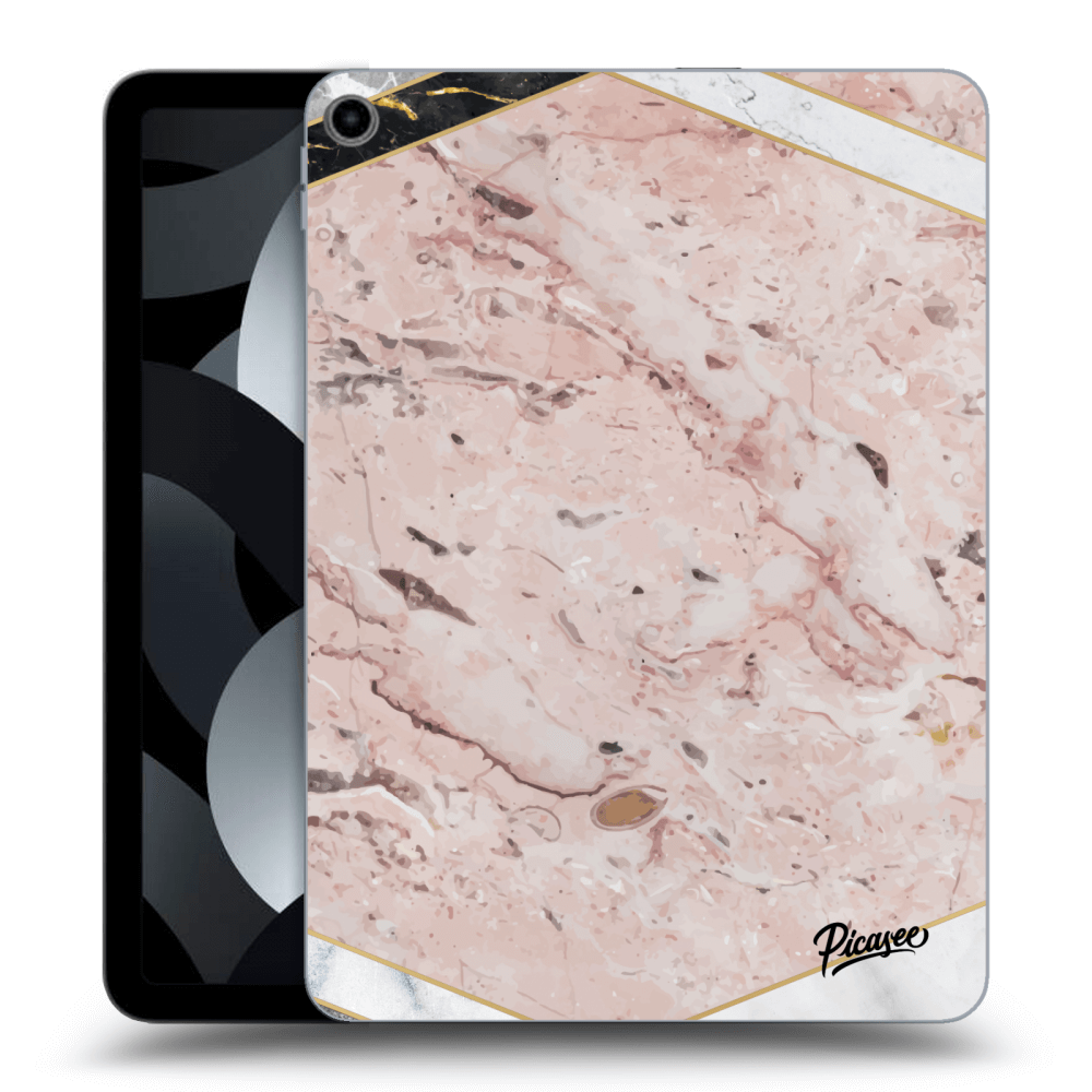 Picasee transparente Silikonhülle für Apple iPad Air 5 10.9" 2022 - Pink geometry