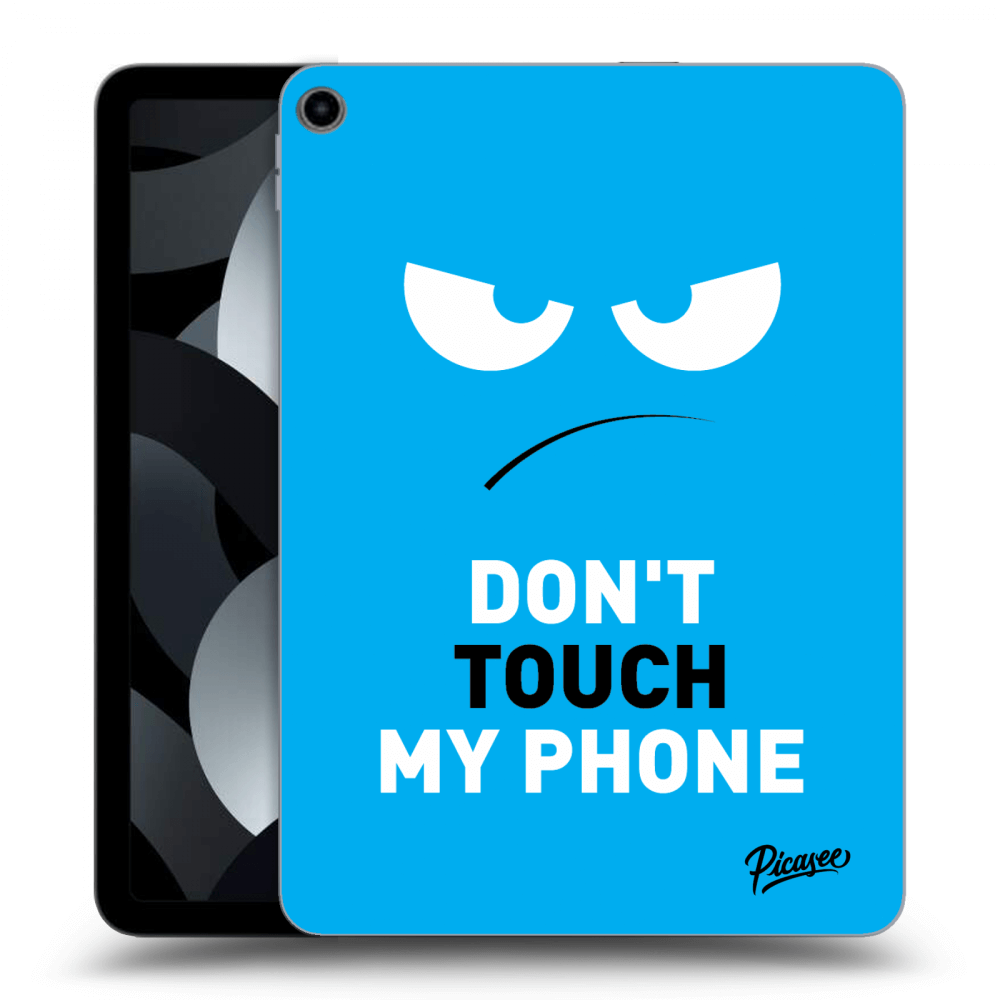 Picasee transparente Silikonhülle für Apple iPad Air 5 10.9" 2022 - Angry Eyes - Blue