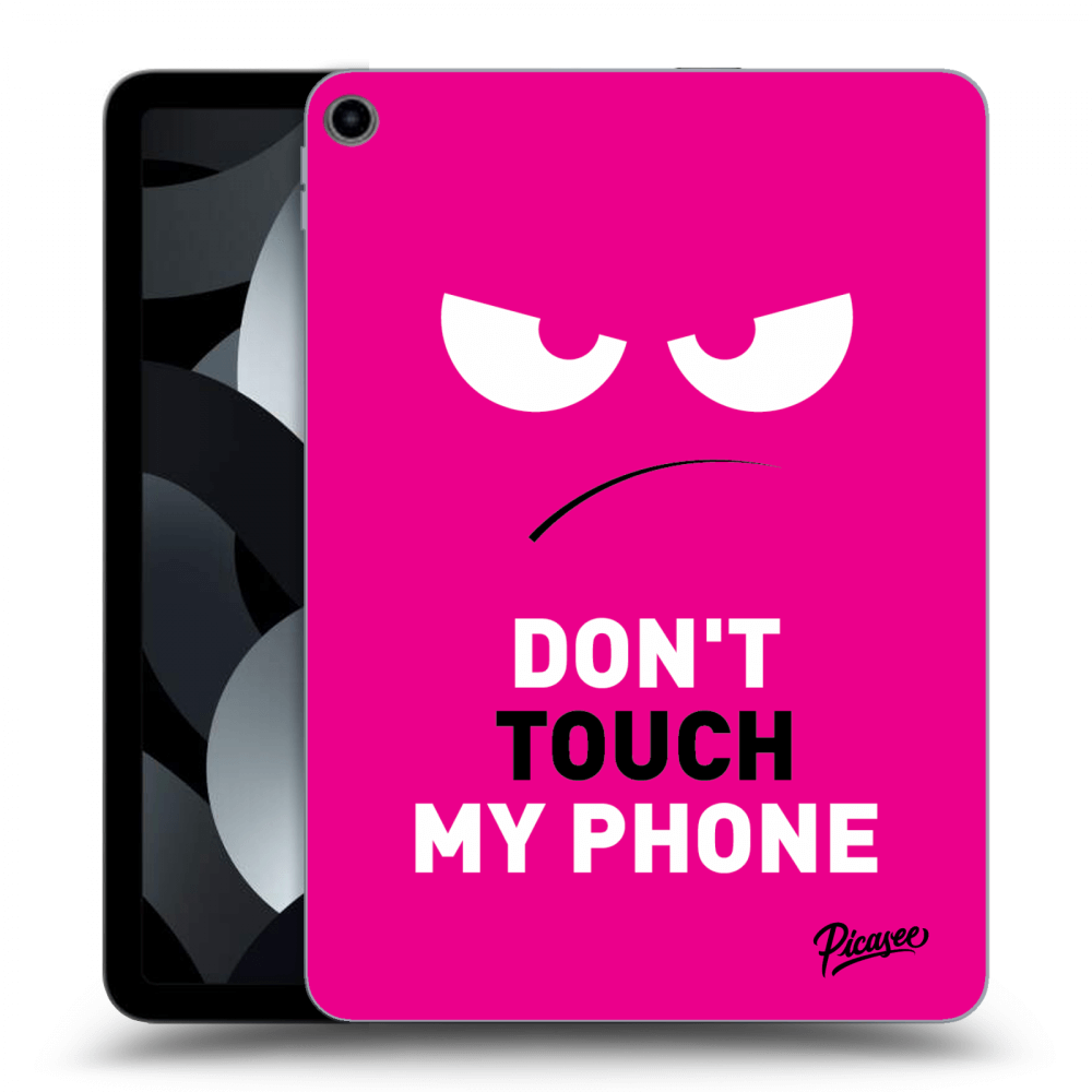 Picasee transparente Silikonhülle für Apple iPad Air 5 10.9" 2022 - Angry Eyes - Pink