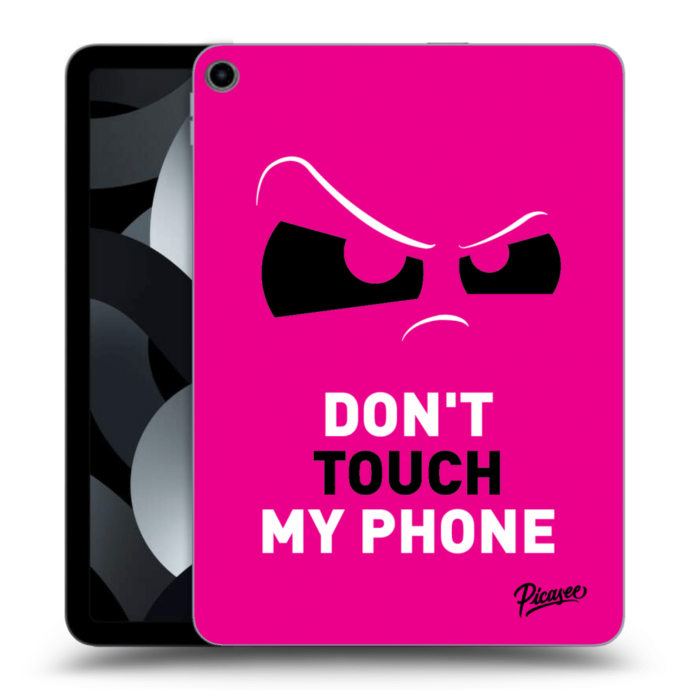 Picasee Schwarze Silikonhülle für Apple iPad Air 5 10.9" 2022 - Cloudy Eye - Pink