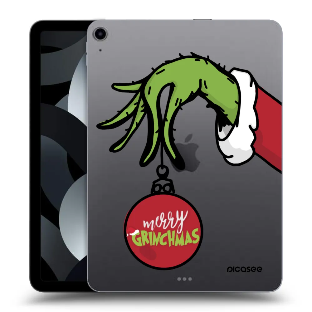 Picasee transparente Silikonhülle für Apple iPad Air 5 10.9" 2022 - Grinch