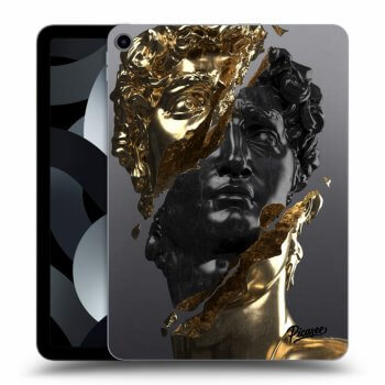 Picasee transparente Silikonhülle für Apple iPad Air 5 10.9" 2022 - Gold - Black