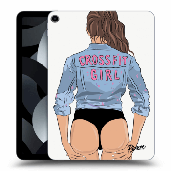 Picasee transparente Silikonhülle für Apple iPad Air 5 10.9" 2022 - Crossfit girl - nickynellow