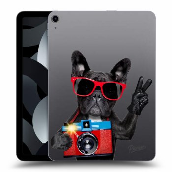 Picasee transparente Silikonhülle für Apple iPad Air 5 10.9" 2022 - French Bulldog