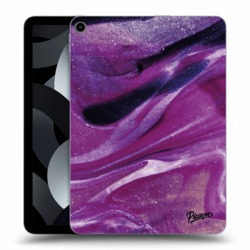 Picasee transparente Silikonhülle für Apple iPad Air 5 10.9" 2022 - Purple glitter