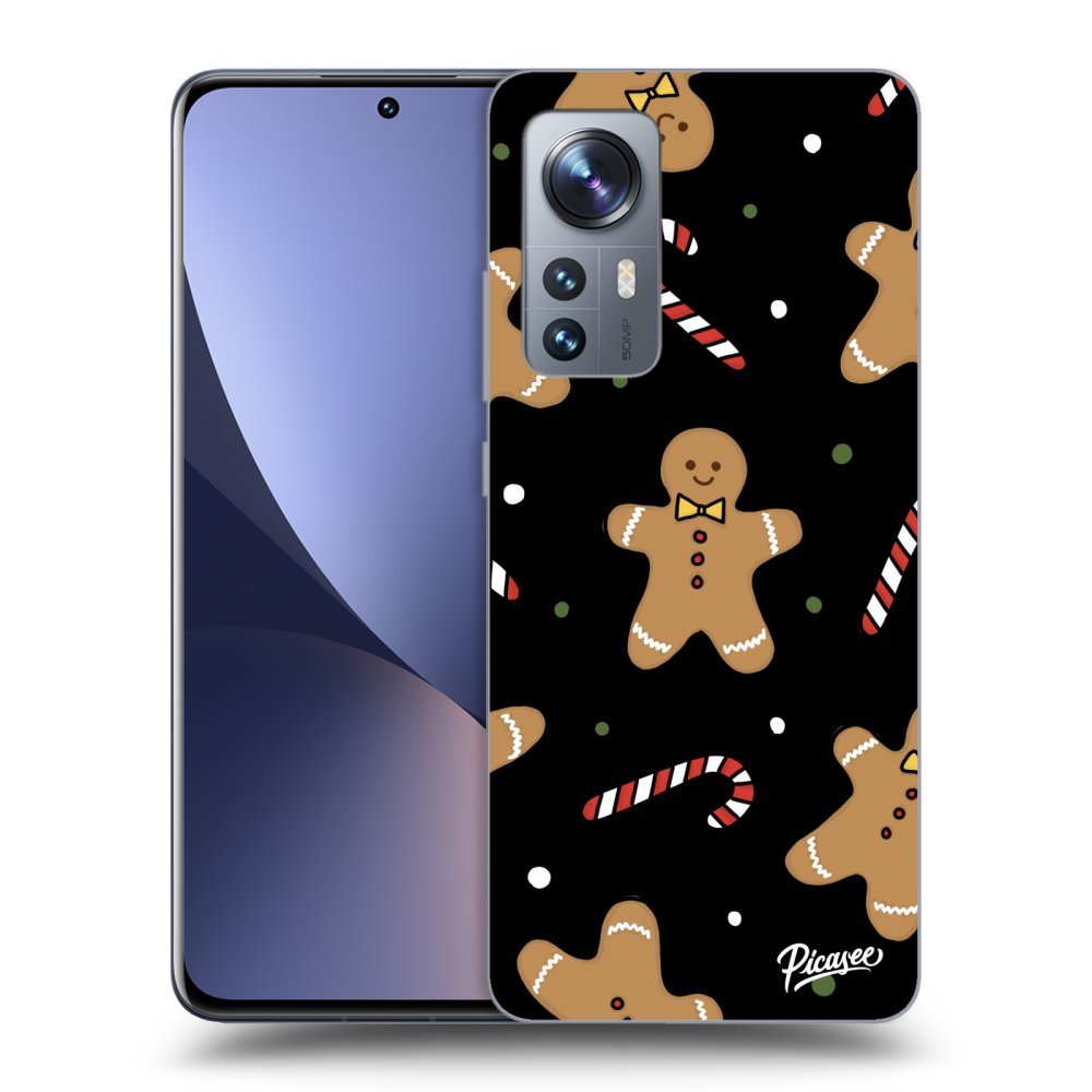 Picasee Xiaomi 12 Hülle - Schwarzes Silikon - Gingerbread