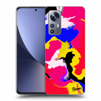 Picasee Xiaomi 12 Hülle - Schwarzes Silikon - Watercolor