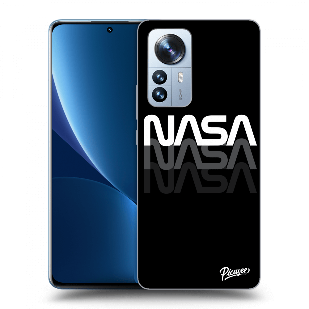 Picasee Xiaomi 12 Pro Hülle - Schwarzes Silikon - NASA Triple
