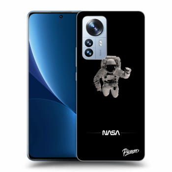 Picasee Xiaomi 12 Pro Hülle - Schwarzes Silikon - Astronaut Minimal