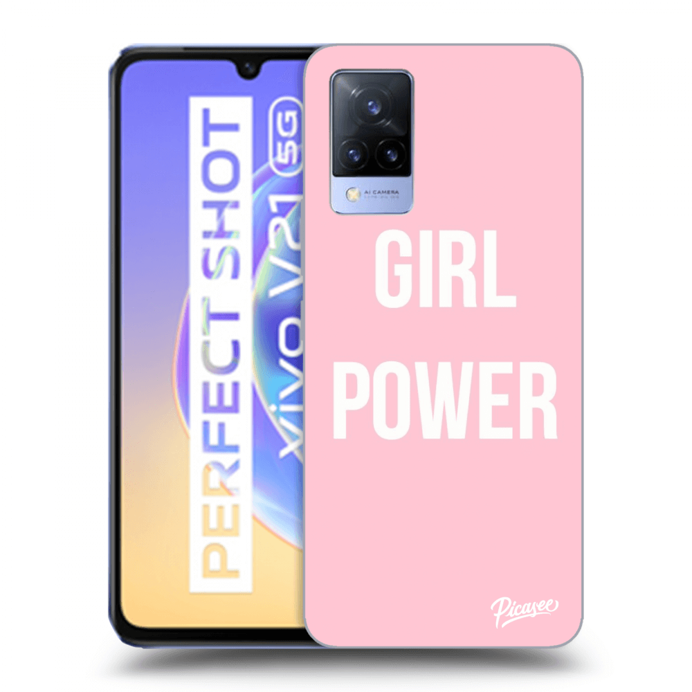 Picasee Vivo V21 5G Hülle - Transparentes Silikon - Girl power