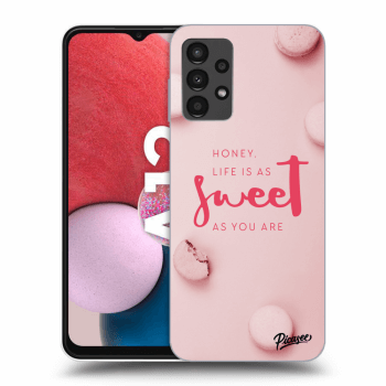 Picasee Samsung Galaxy A13 4G A135 Hülle - Schwarzes Silikon - Life is as sweet as you are