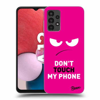 Picasee Samsung Galaxy A13 4G A135 Hülle - Schwarzes Silikon - Angry Eyes - Pink