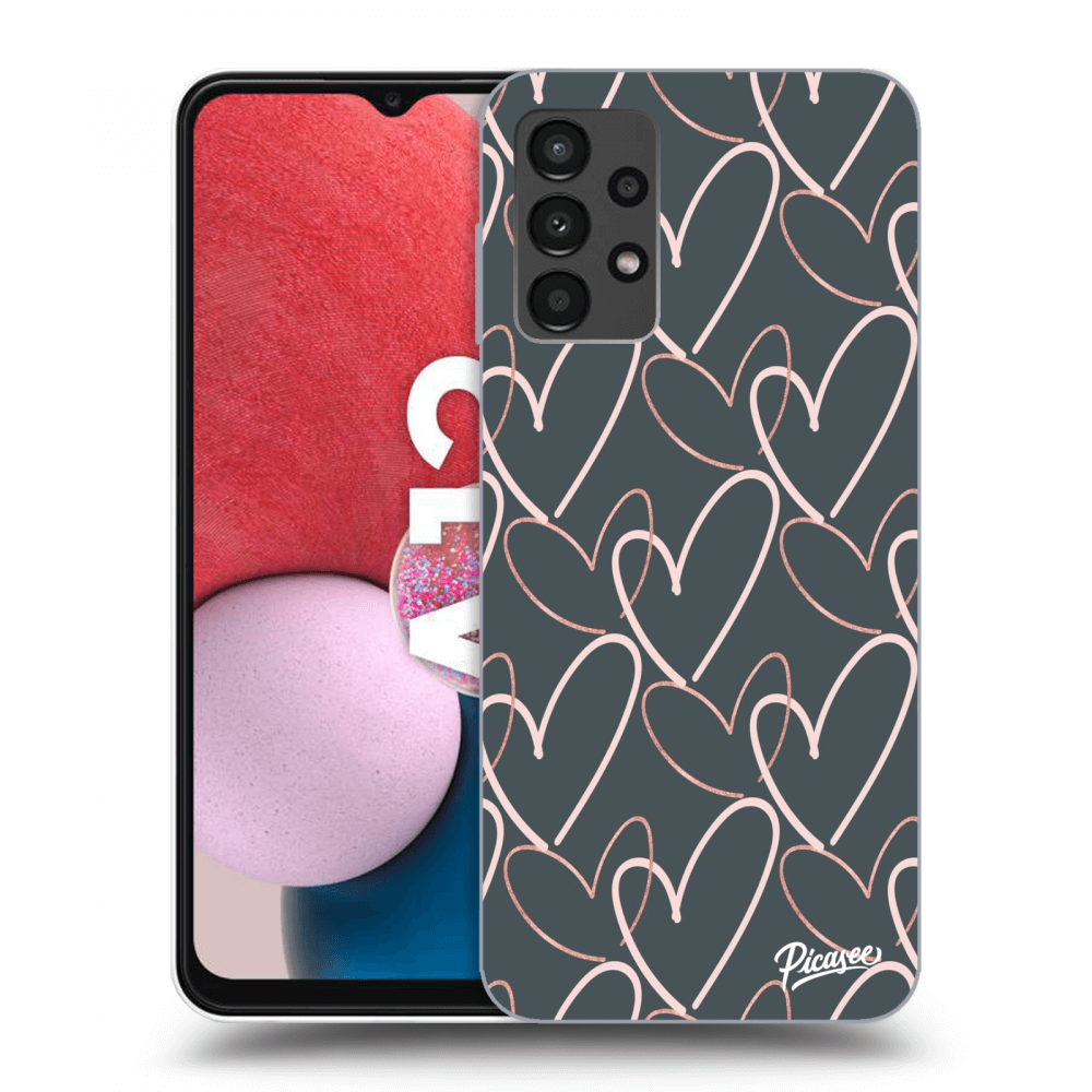 Picasee Samsung Galaxy A13 4G A135 Hülle - Schwarzes Silikon - Lots of love