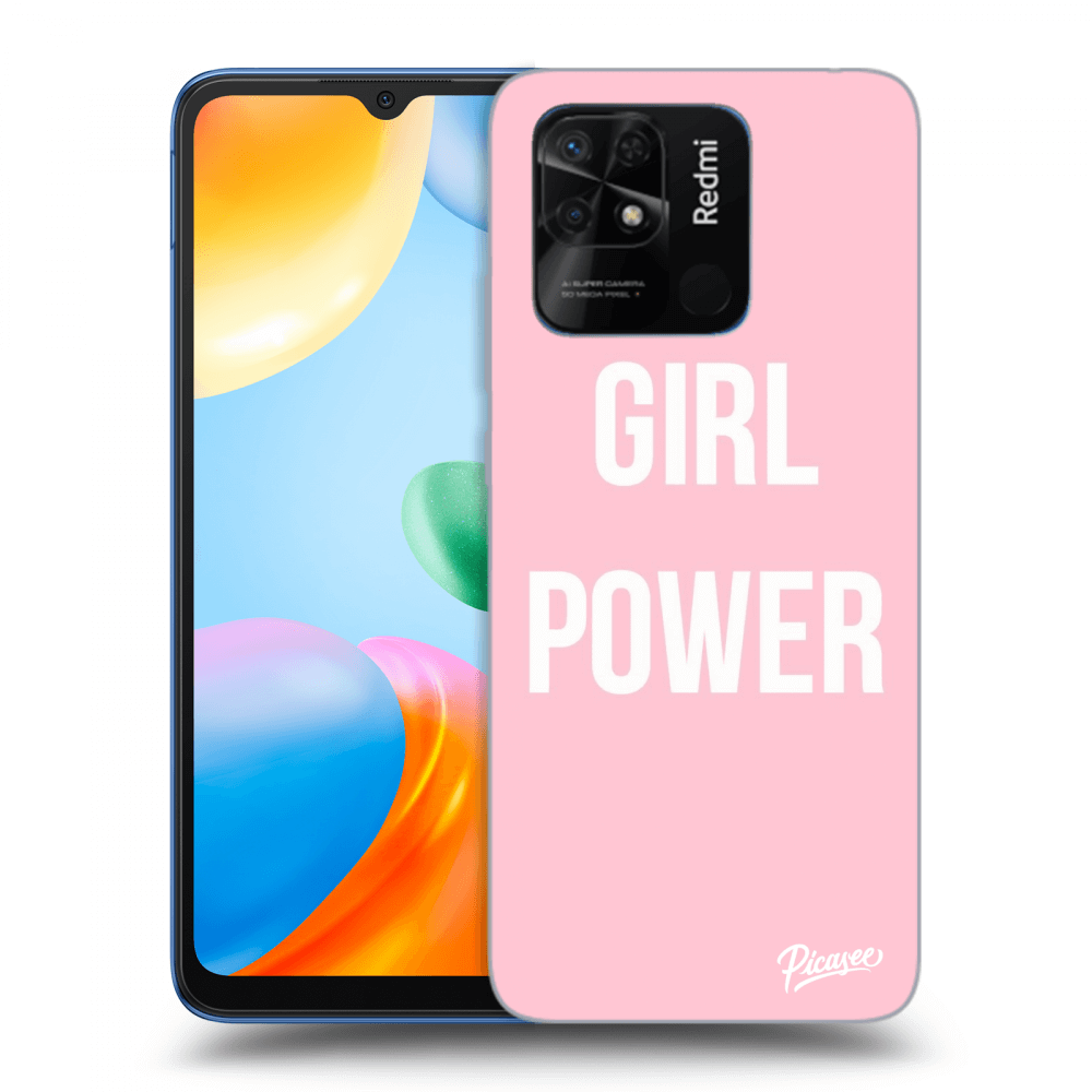 Picasee Xiaomi Redmi 10C Hülle - Schwarzes Silikon - Girl power