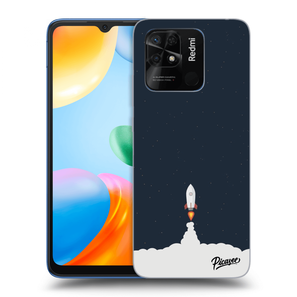 Picasee Xiaomi Redmi 10C Hülle - Schwarzes Silikon - Astronaut 2