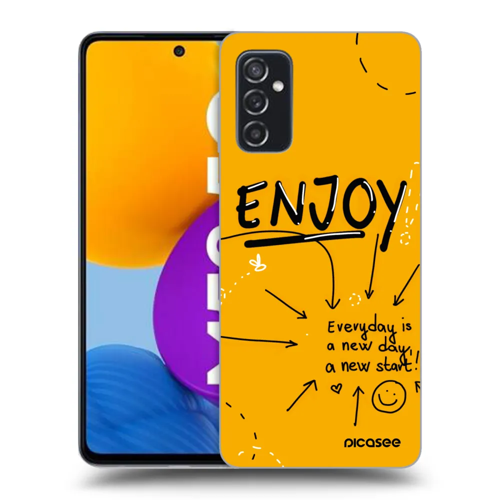 Picasee Samsung Galaxy M52 5G Hülle - Transparentes Silikon - Enjoy