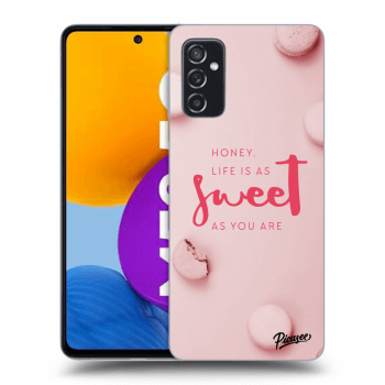 Picasee Samsung Galaxy M52 5G Hülle - Schwarzes Silikon - Life is as sweet as you are