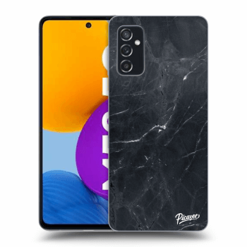 Picasee Samsung Galaxy M52 5G Hülle - Transparentes Silikon - Black marble