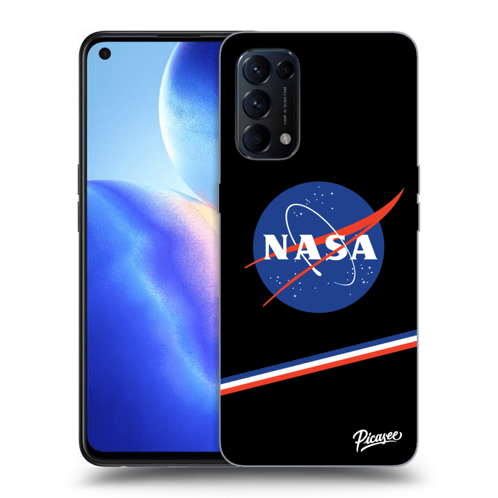 Picasee OPPO Reno 5 5G Hülle - Schwarzes Silikon - NASA Original
