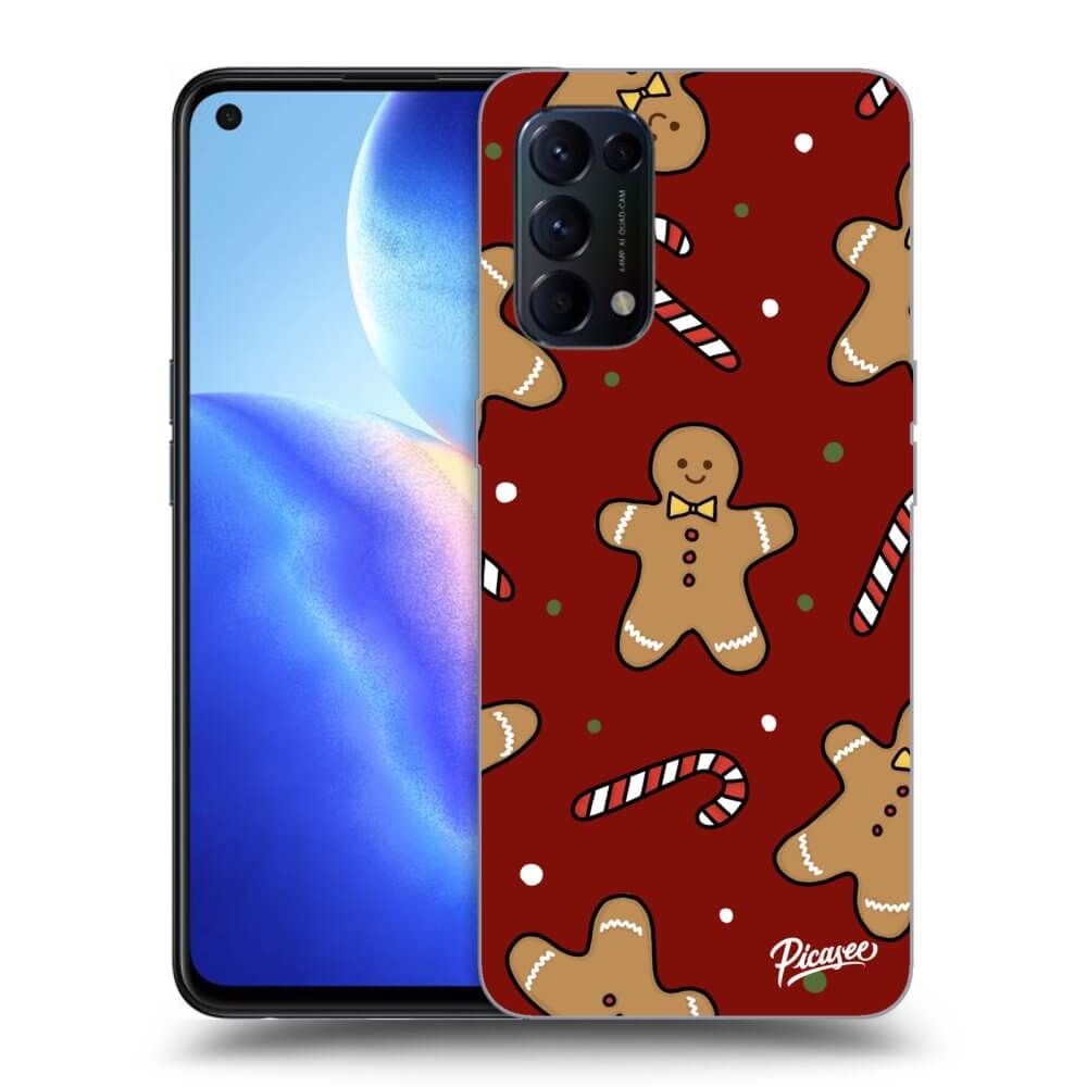 Picasee OPPO Reno 5 5G Hülle - Schwarzes Silikon - Gingerbread 2