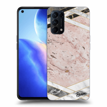 Hülle für OPPO Reno 5 5G - Pink geometry
