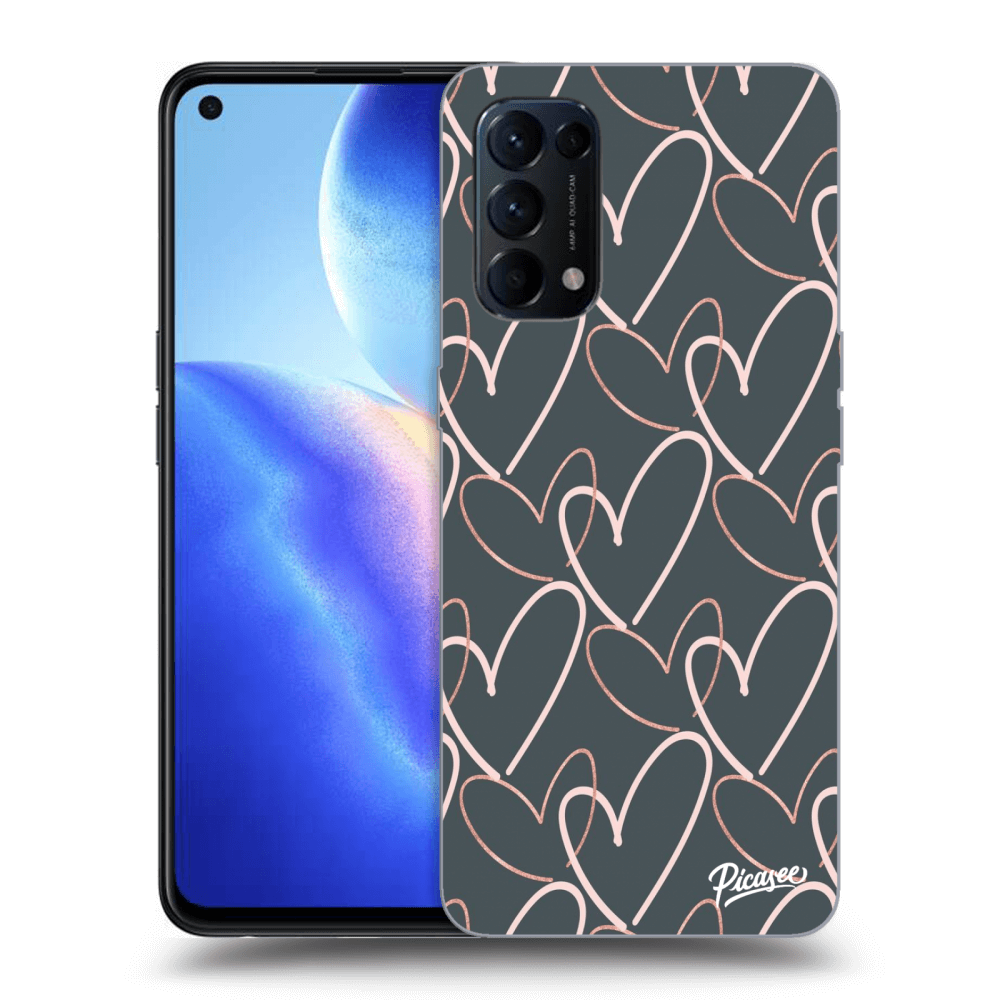 Picasee OPPO Reno 5 5G Hülle - Schwarzes Silikon - Lots of love