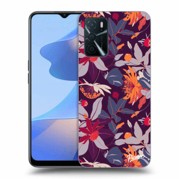 Hülle für OPPO A16 - Purple Leaf