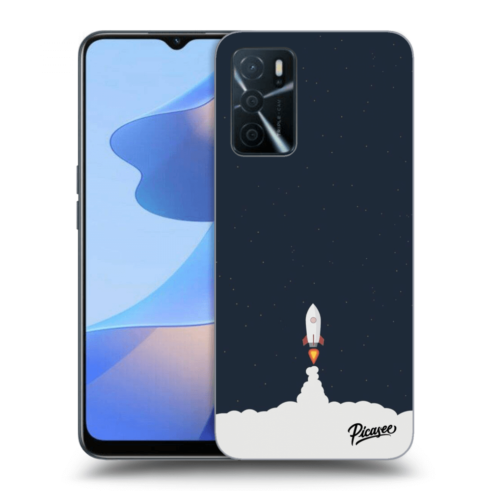 Picasee OPPO A16 Hülle - Schwarzes Silikon - Astronaut 2