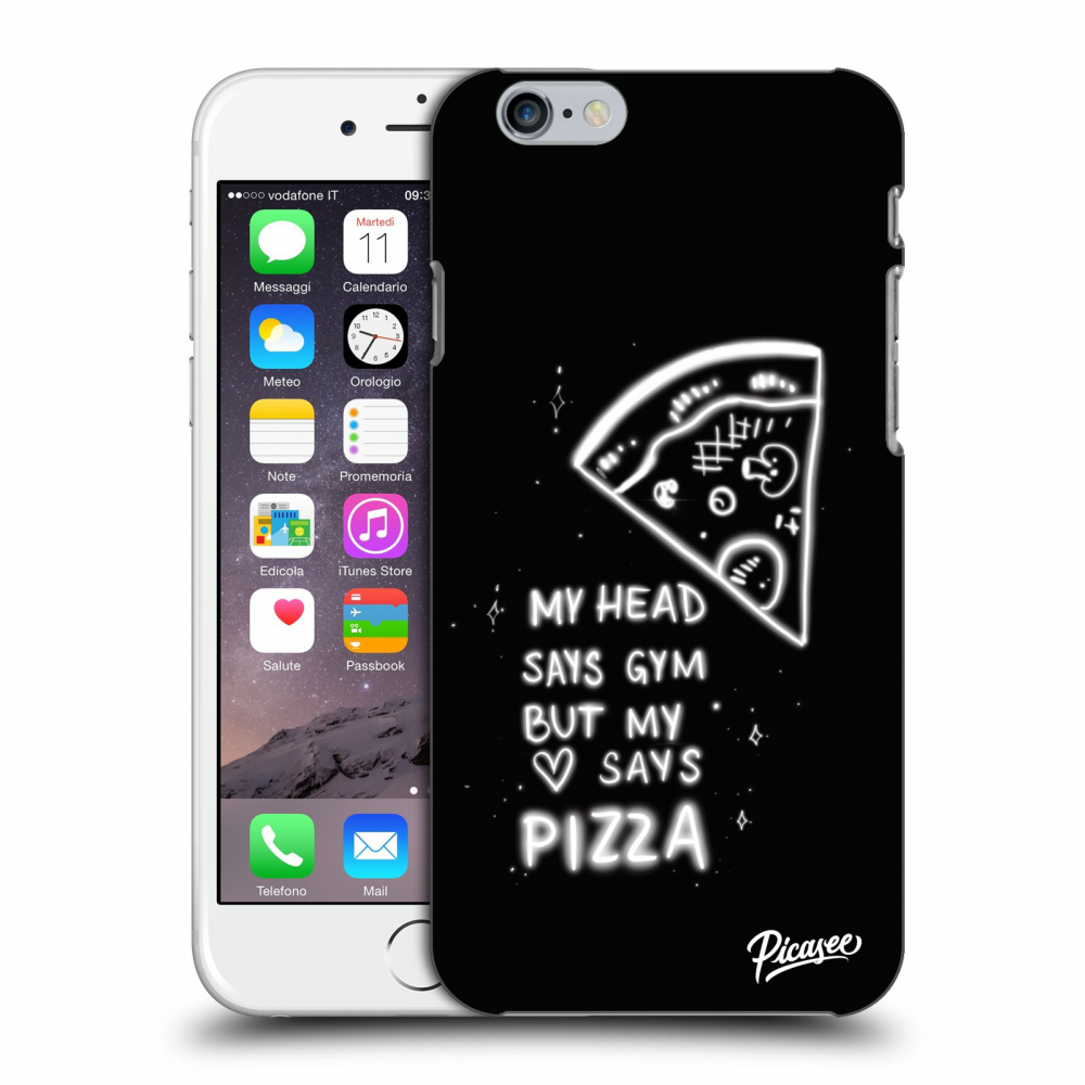 Picasee Apple iPhone 6/6S Hülle - Transparentes Silikon - Pizza