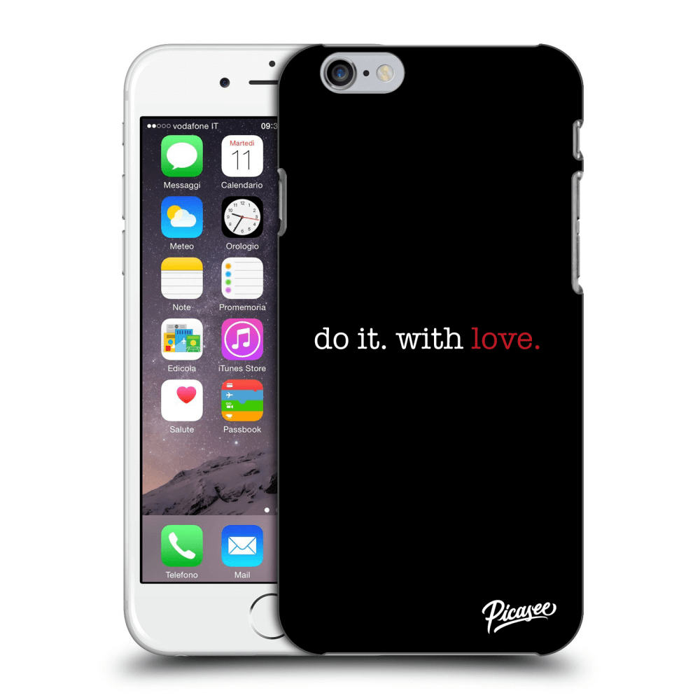 Picasee Apple iPhone 6/6S Hülle - Schwarzes Silikon - Do it. With love.