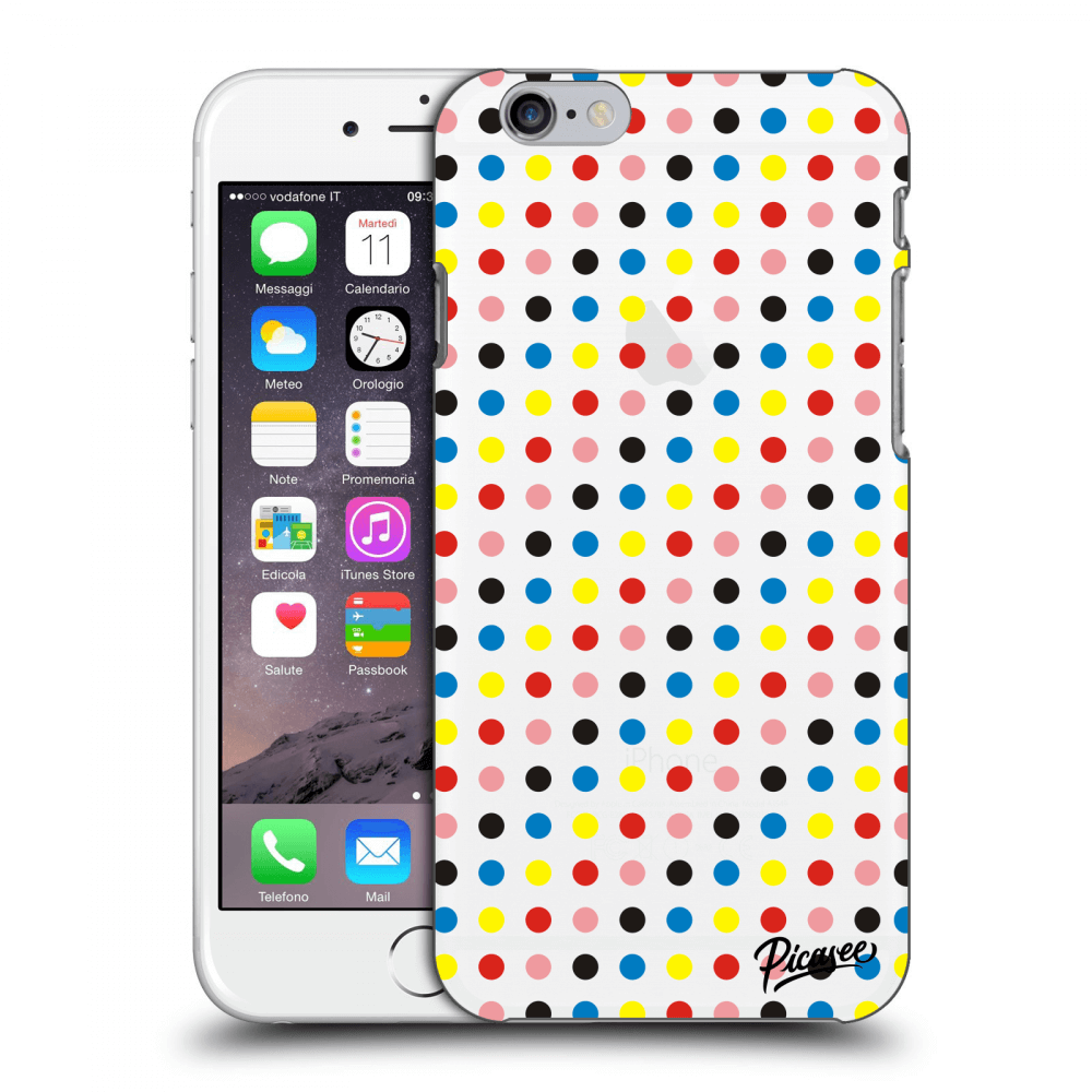 Picasee Apple iPhone 6/6S Hülle - Milchiges Silikon - Colorful dots