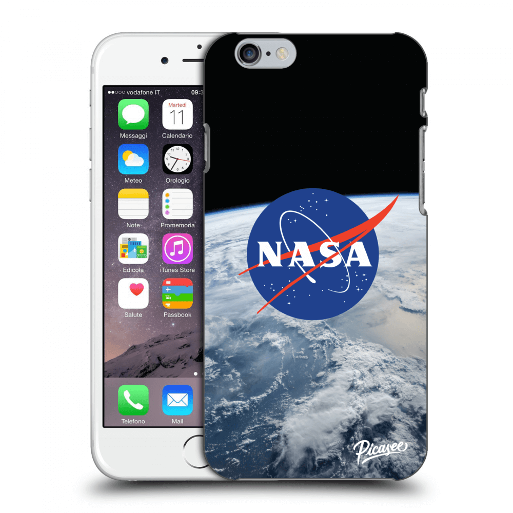 Picasee Apple iPhone 6/6S Hülle - Schwarzes Silikon - Nasa Earth