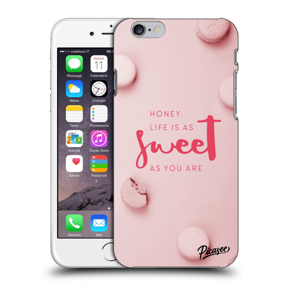 Picasee Apple iPhone 6/6S Hülle - Transparentes Silikon - Life is as sweet as you are