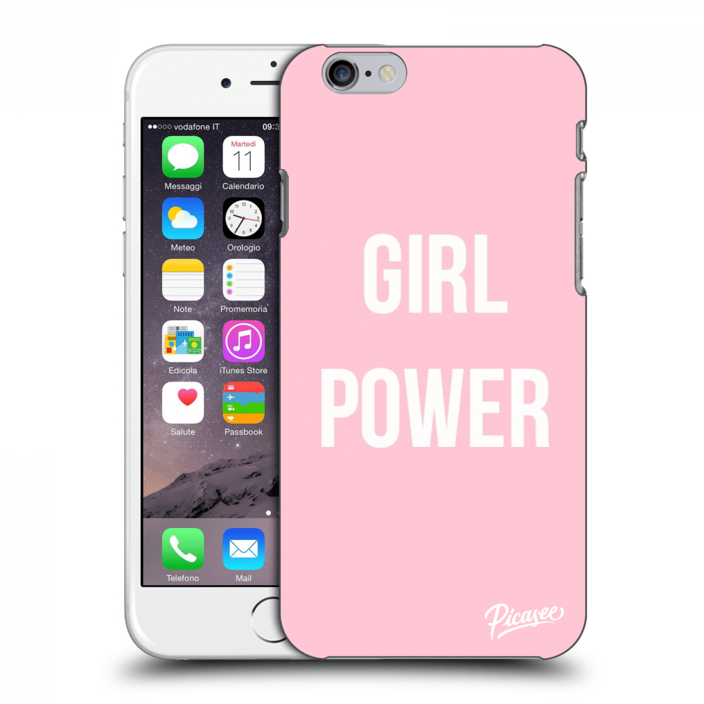 Picasee Apple iPhone 6/6S Hülle - Transparentes Silikon - Girl power